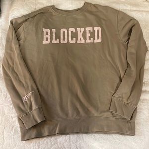 Barstool/Call Her Daddy-Tan “Blocked” Crewneck